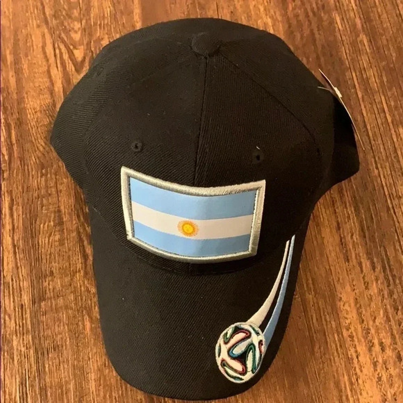 Argentina Flag Soccer Baseball Cap Adjustable NWT - Picture 3 of 10